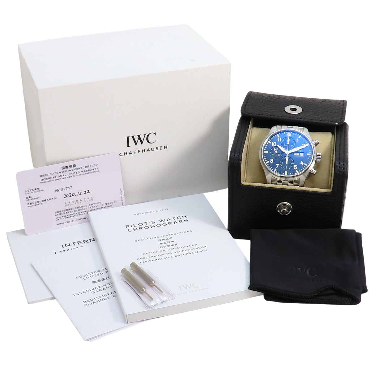 【保証書付】 IW377717 パイロットウォッチ SS 自動巻き ブルー プティ プランス