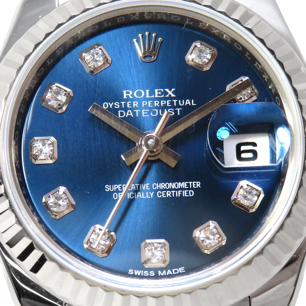 デイトジャスト 10PD 179174G WG/SS ランダム番 ダイヤインデックス 自動巻き レディース