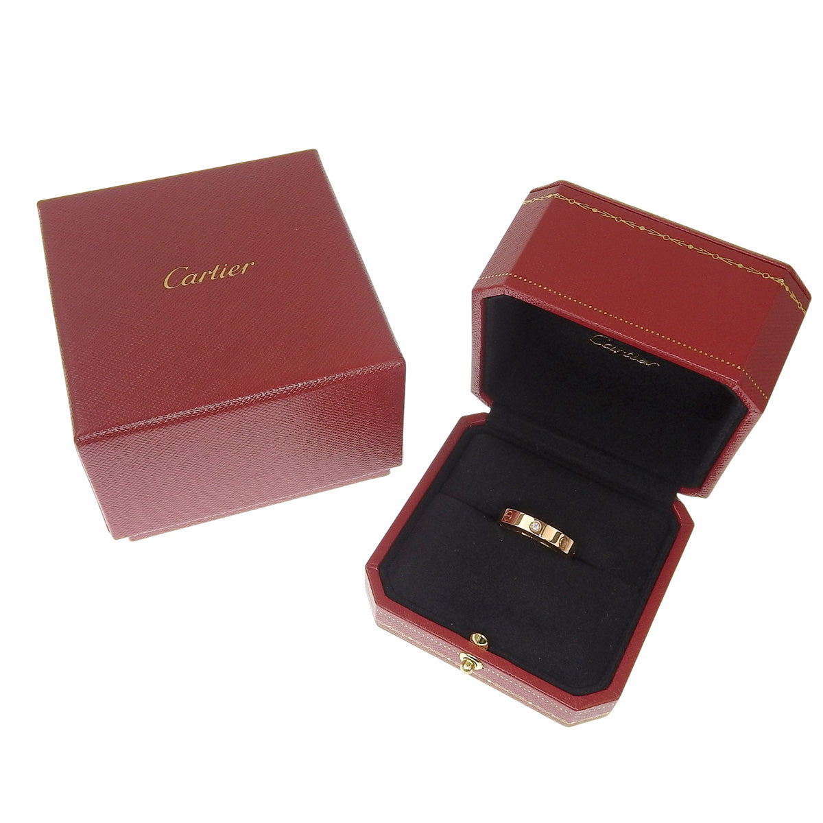 LOVE Ring, Small Model, 1 Diamond, Pink Gold, 18K Gold