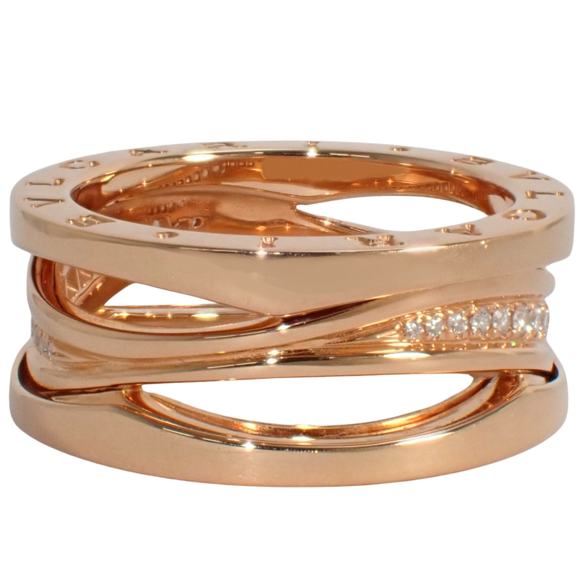 B.zero1 传奇戒指 钻石粉金 K18PG