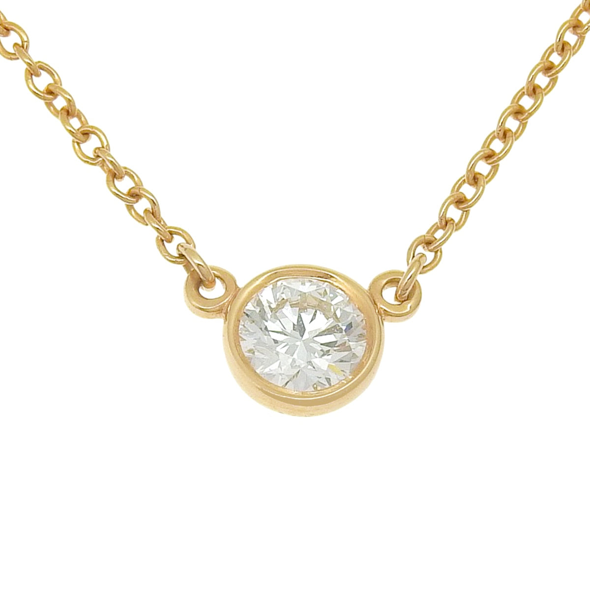 By the Yard Single Diamond Pendant in Pink Gold K18PG