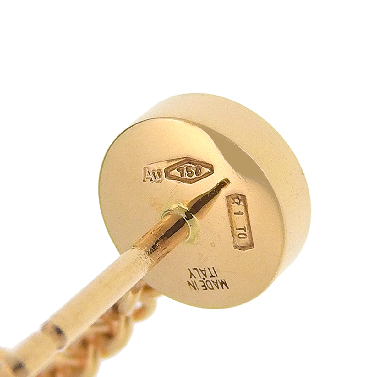 宝格丽 (BVLGARI) 钻石耳环,镶嵌蛋白石、玫瑰金和 18K 白贝壳