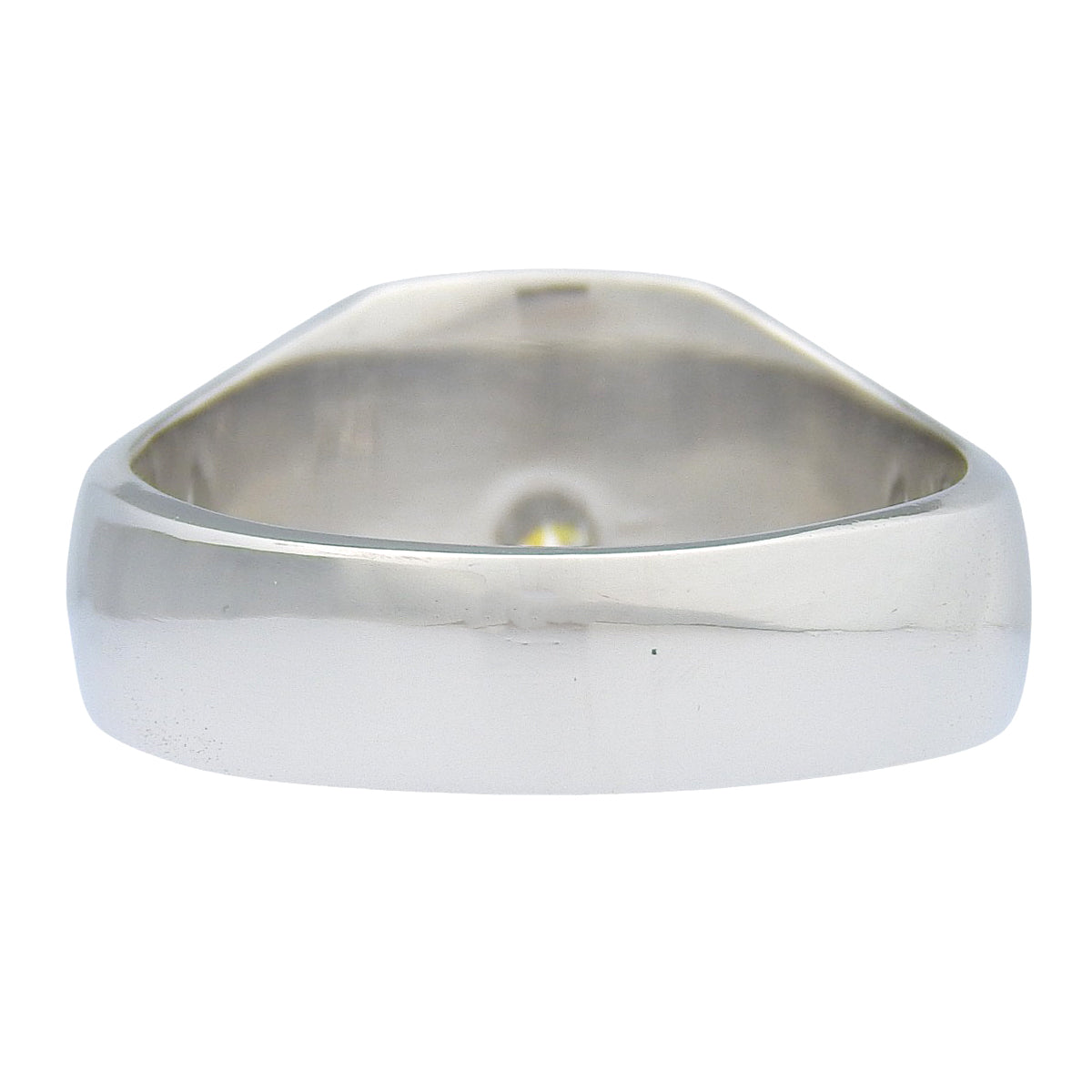 Signet Diamond Ring Platinum Pt900