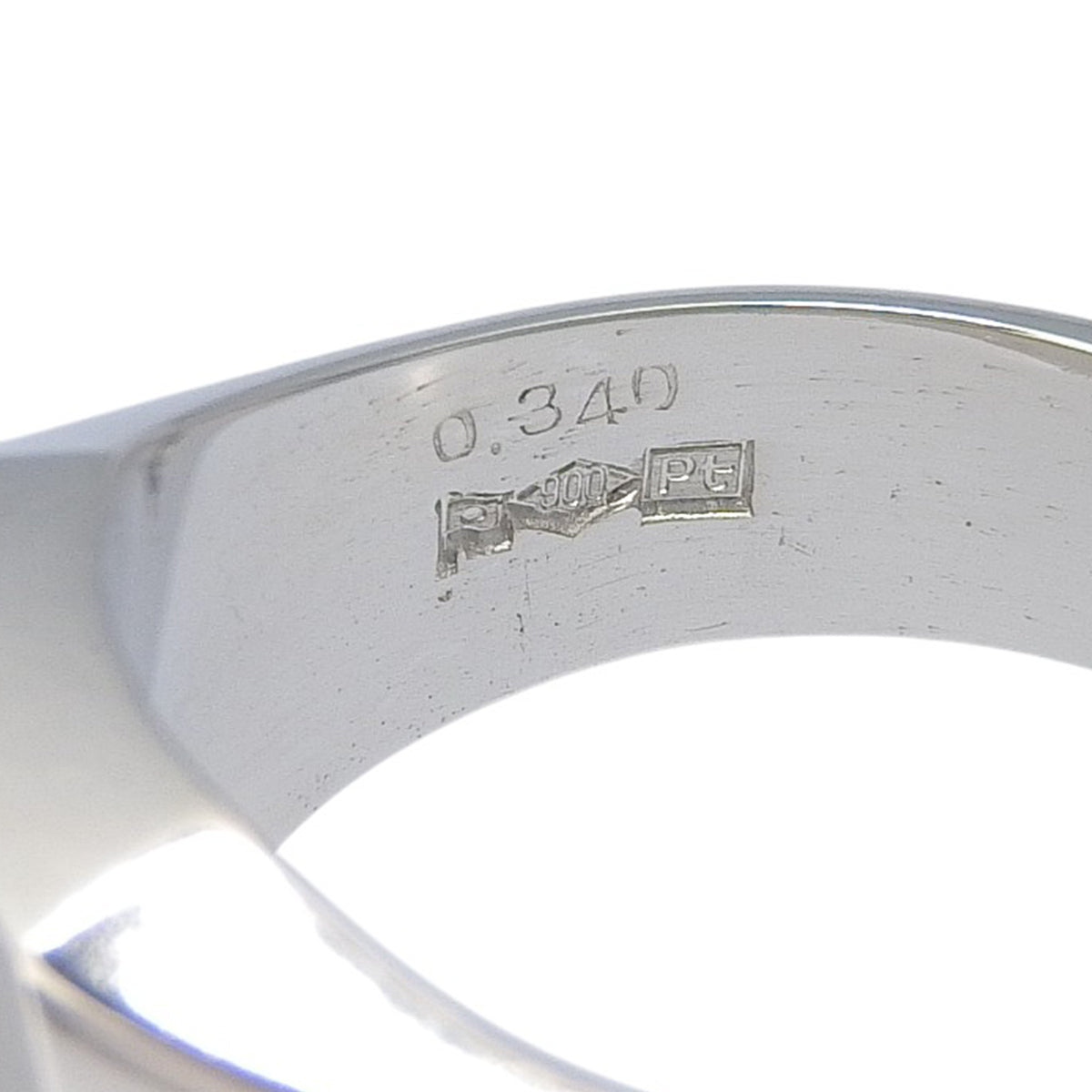 Signet Diamond Ring Platinum Pt900