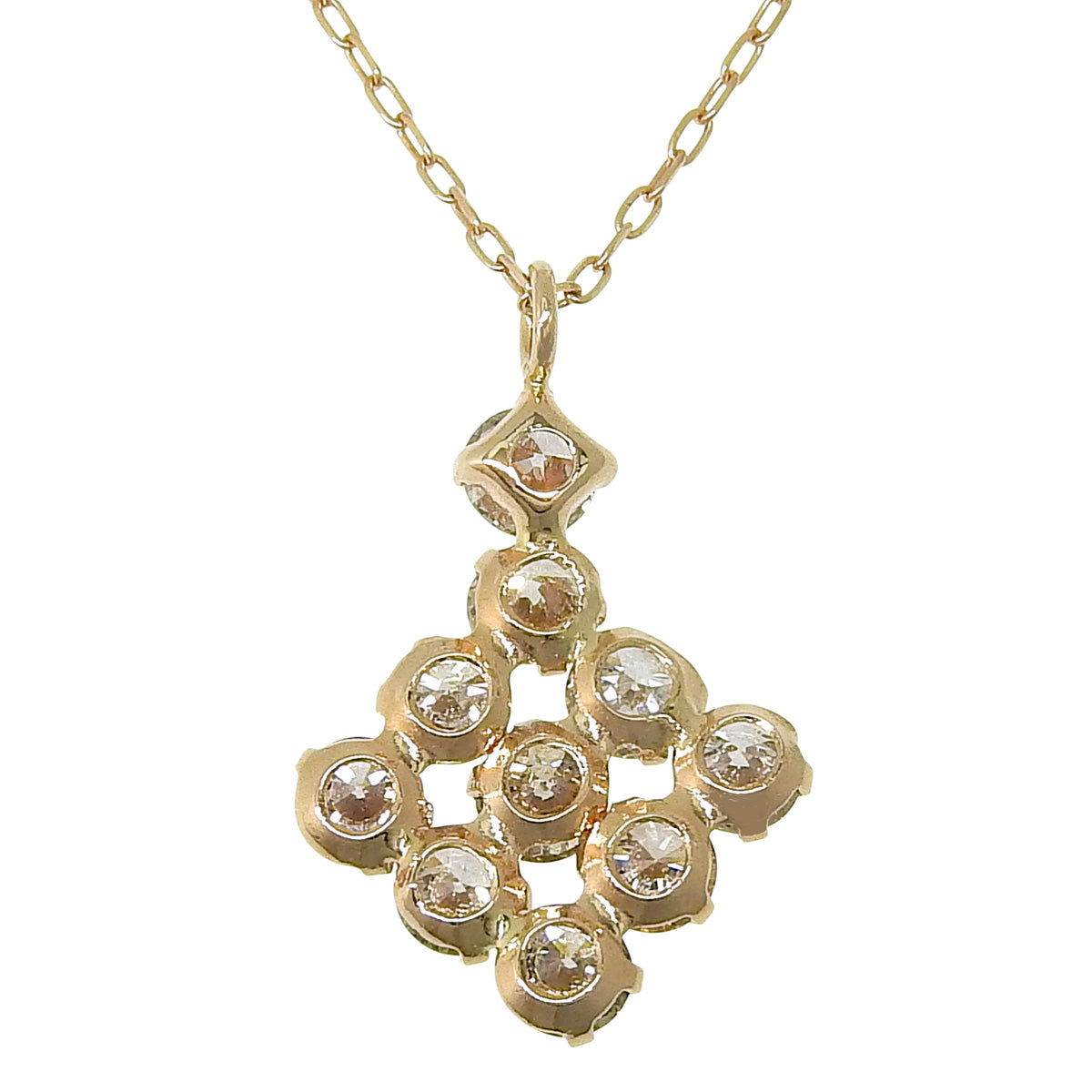 Diamond necklace D0.64 pink gold K18PG