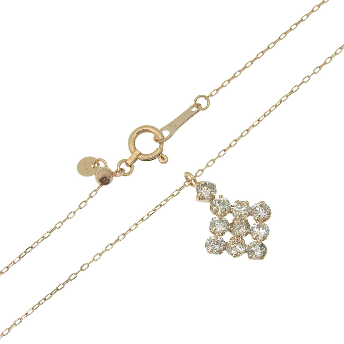 Diamond necklace D0.64 pink gold K18PG
