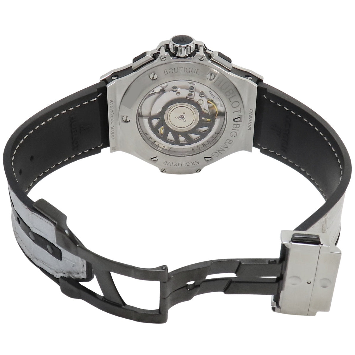 Big Bang Monochrome Steel Diamond 341.SX.4310.LR.1204 不锈钢/皮革银色钻石表圈自动腕表