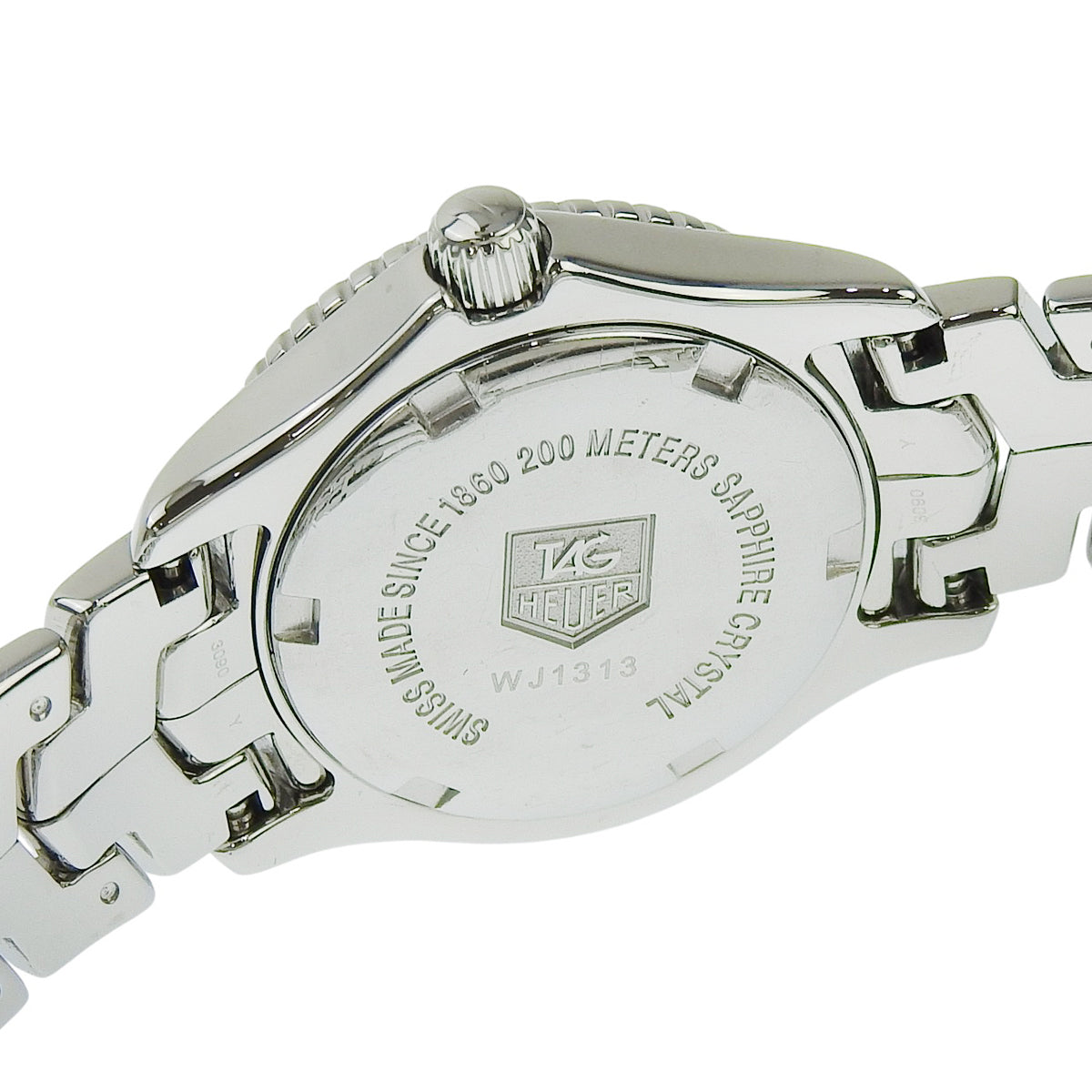 リンク デイト WJ1313-0 SS シェル文字盤 ホワイト クオーツ レディース