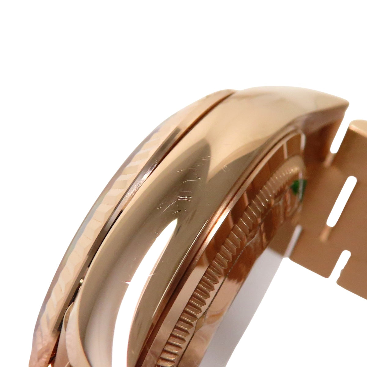 128235 Day-Date PG, random serial number, automatic winding, dark brown dial, Eisenkeisel (iron-nickel alloy) hour markers, diamond indexes.