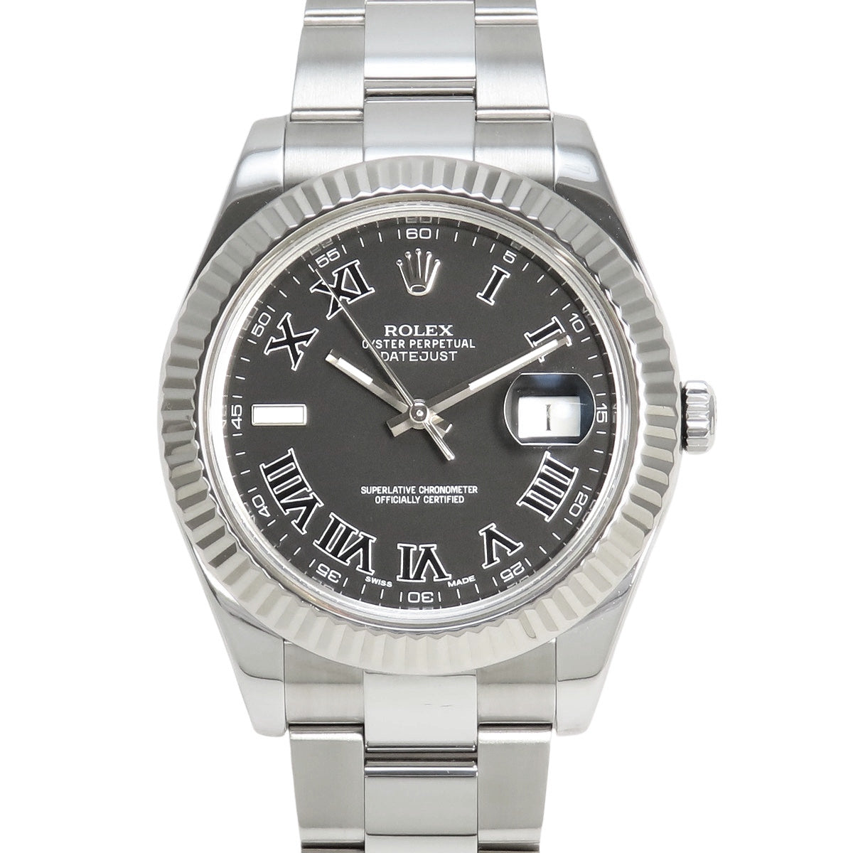 116334 Datejust Stainless Steel SS Random Serial Number Automatic Black Dial