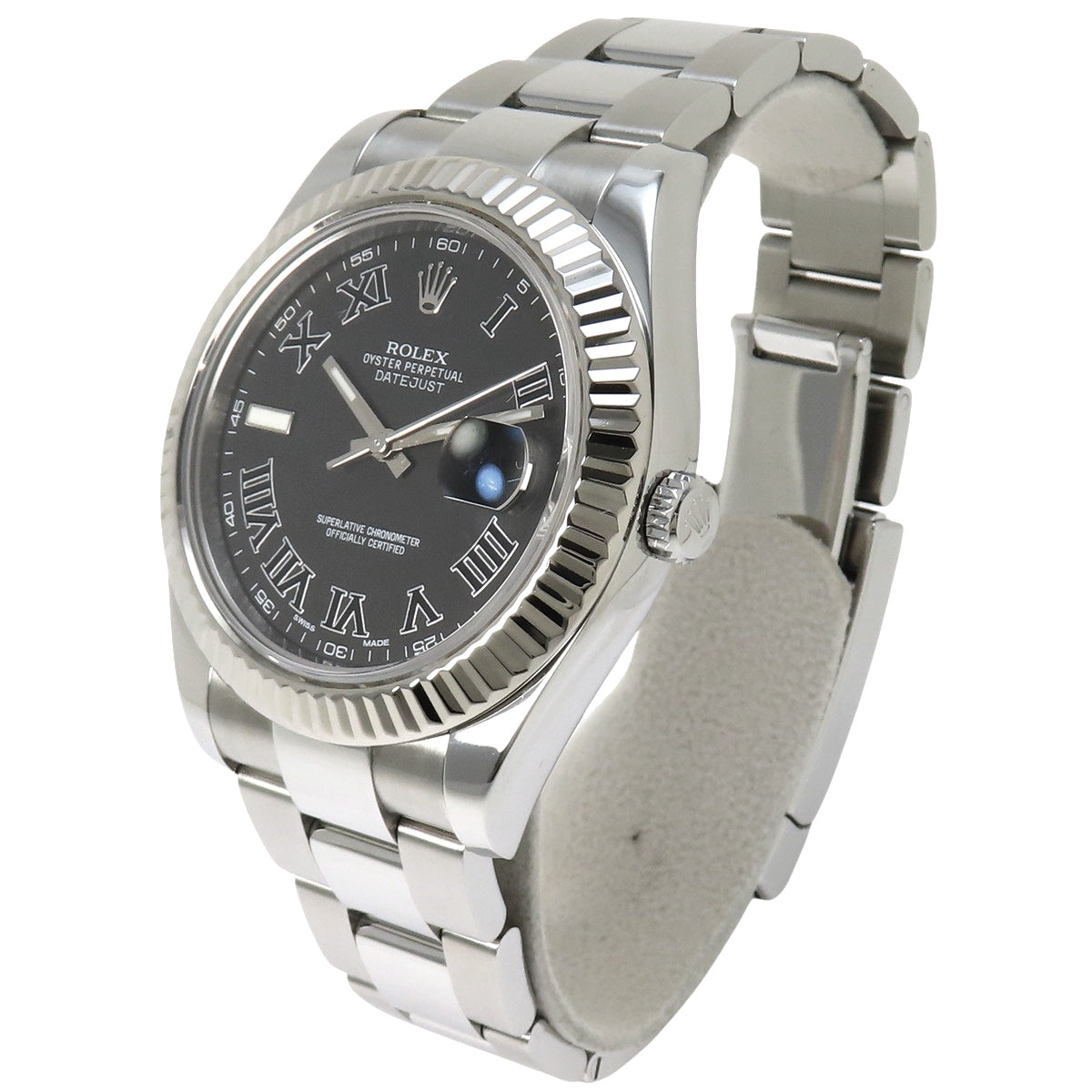 116334 Datejust Stainless Steel SS Random Serial Number Automatic Black Dial