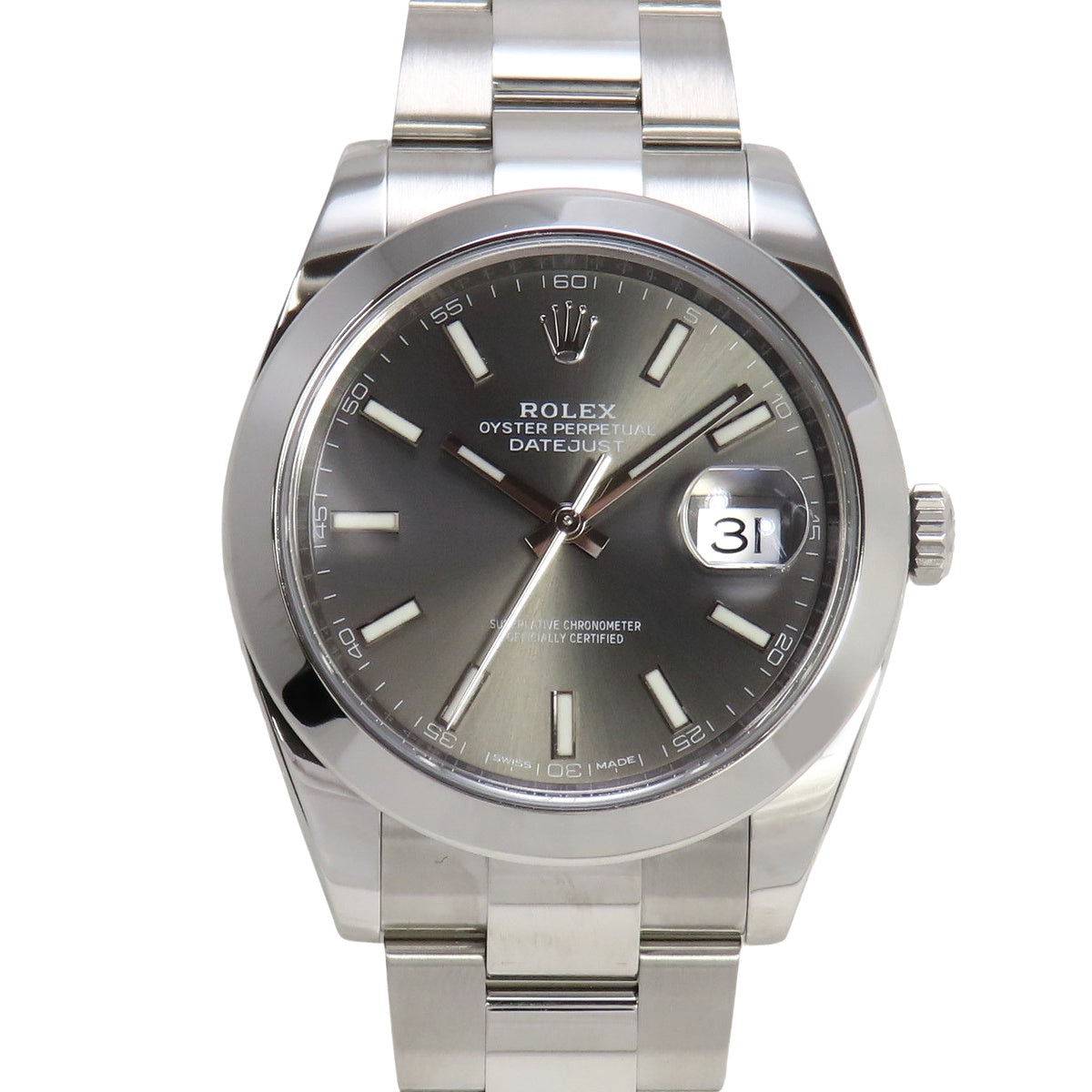 Datejust 41 126300 SS 随机编号石板灰自动男士腕表