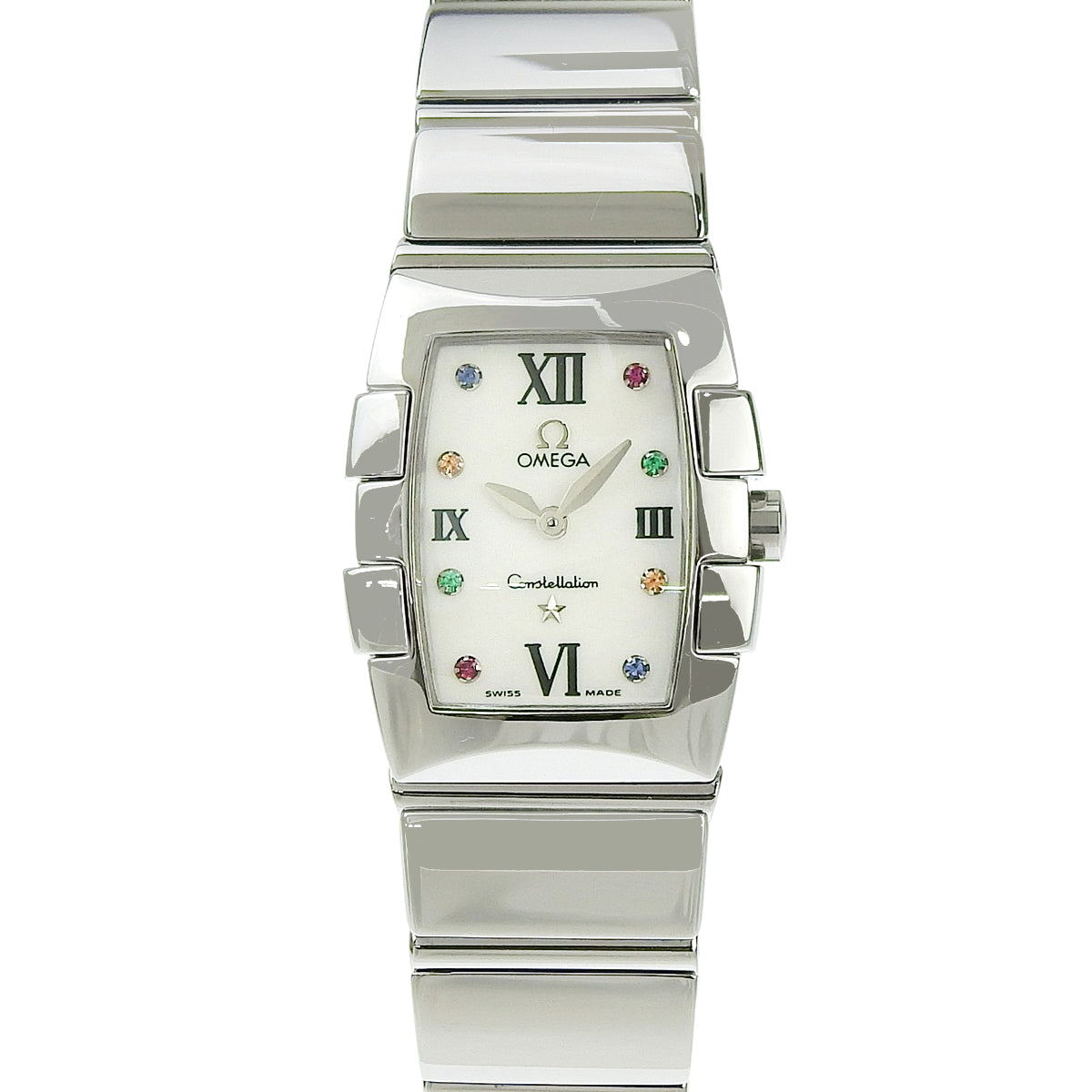 Constellation Mini Quadrella 1584.79.00 SS Shell Dial White Quartz Women's