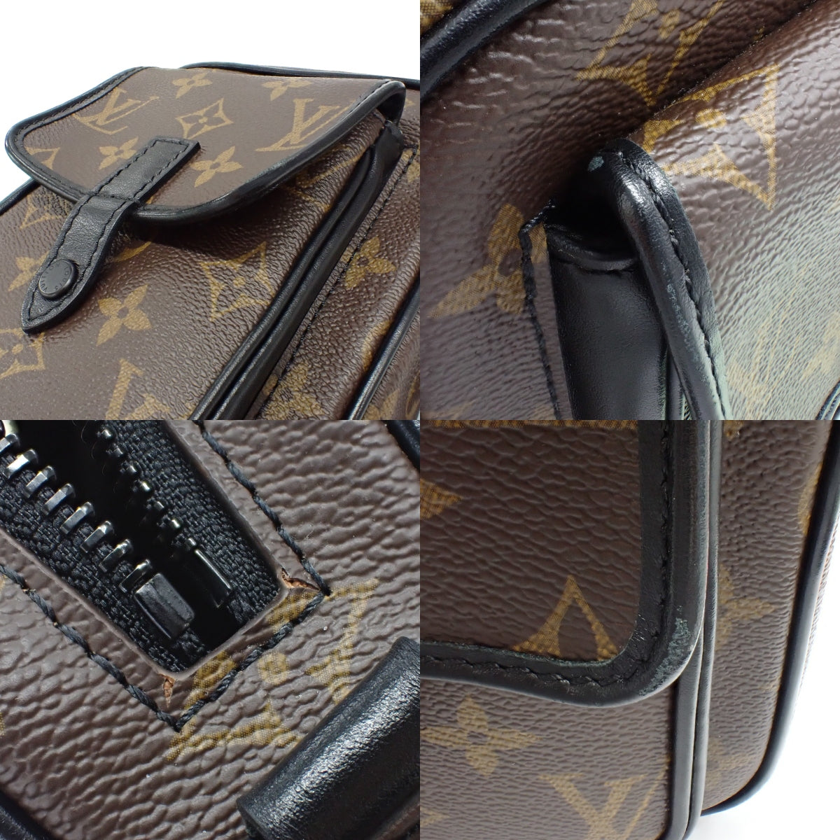 Monogram Macassar Christopher 可穿戴钱包 棕色 M69404