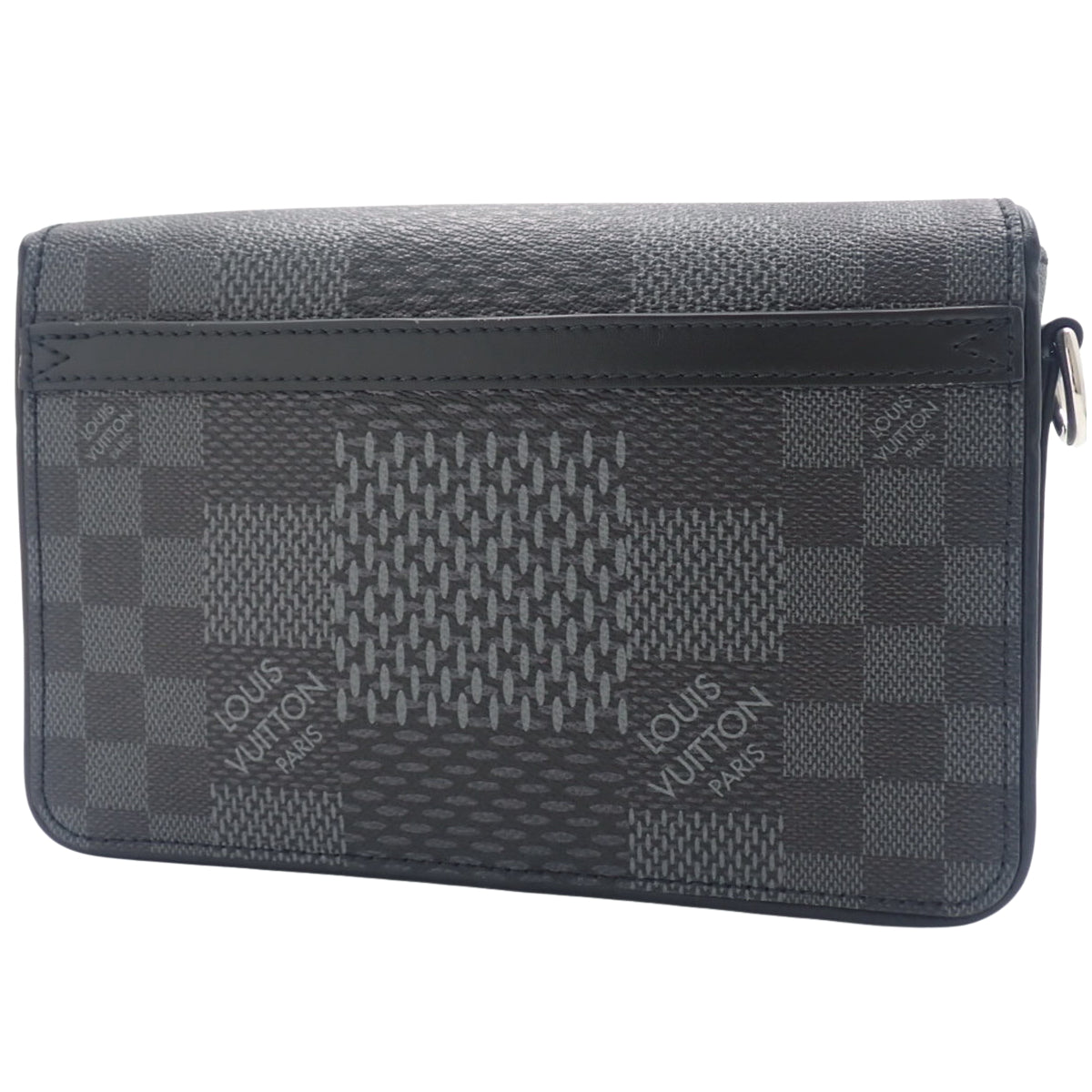 Damier Graphite 3D Studio Messenger, Black Gray, N50013