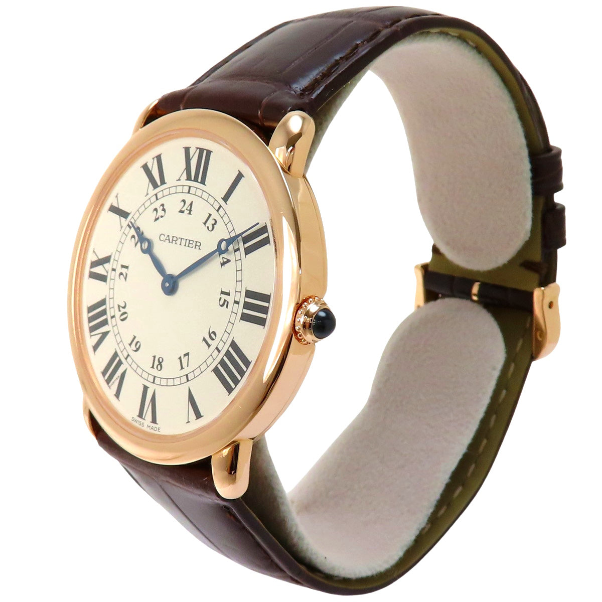 W6800251 朗度易 K18PG/皮革 手动上链 白色