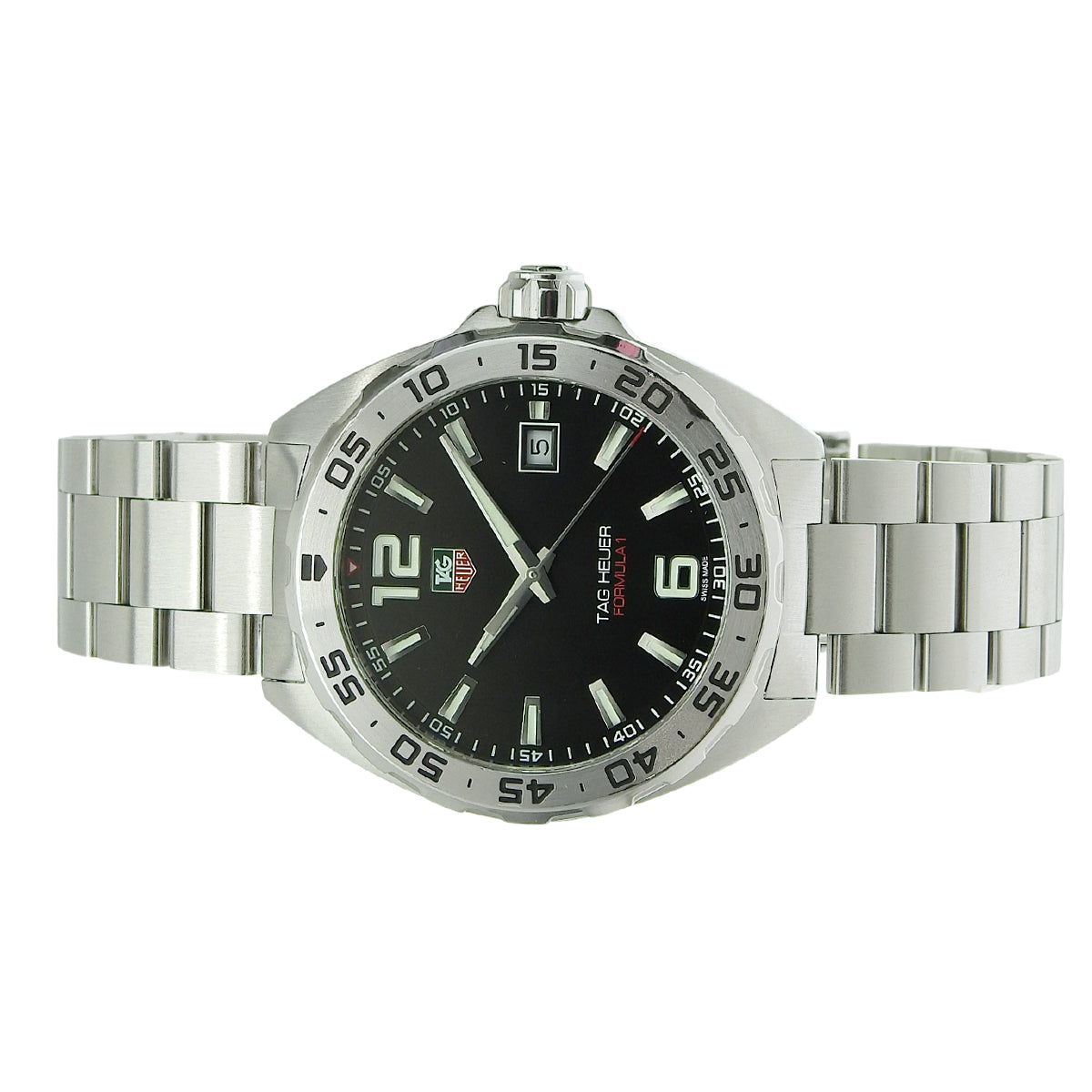 Formula 1 Date WAZ1112.BA0875 SS 黑色石英男士腕表