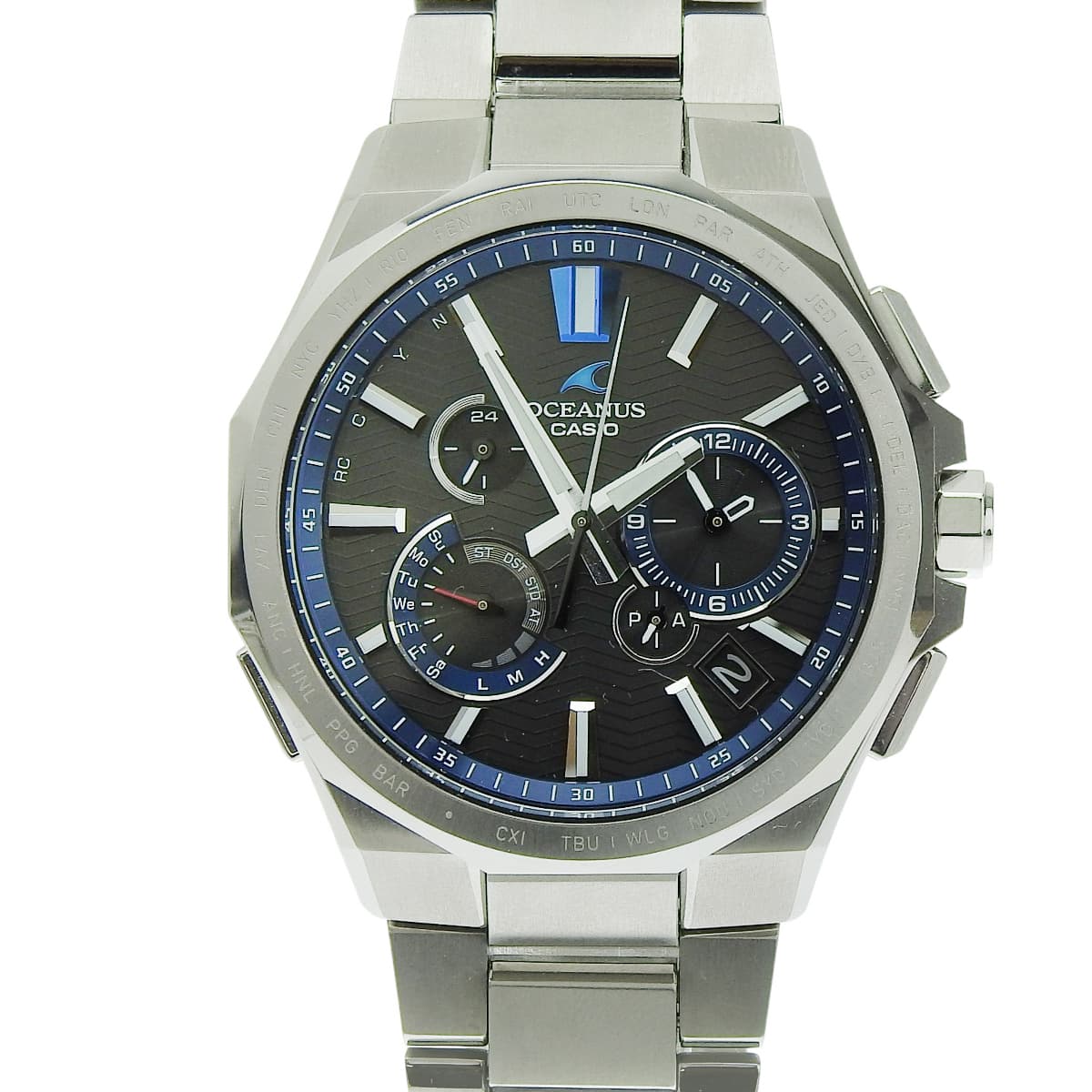 Oceanus Classic Line OCW-T6000-1AJF TI 黑色太阳能男士腕表