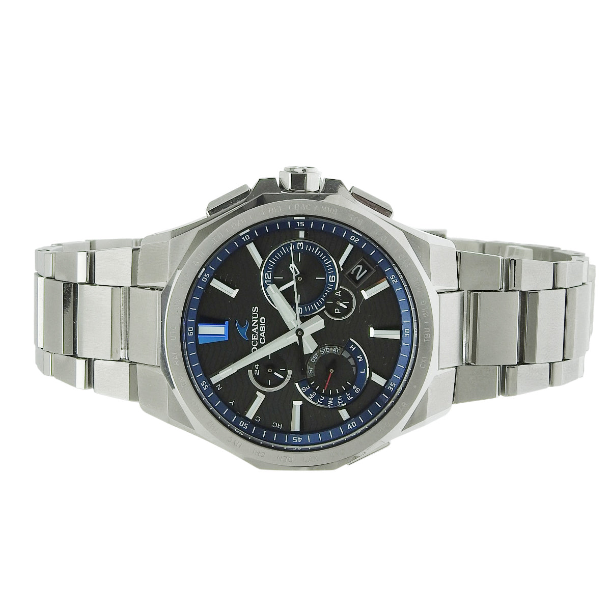 Oceanus Classic Line OCW-T6000-1AJF TI 黑色太阳能男士腕表