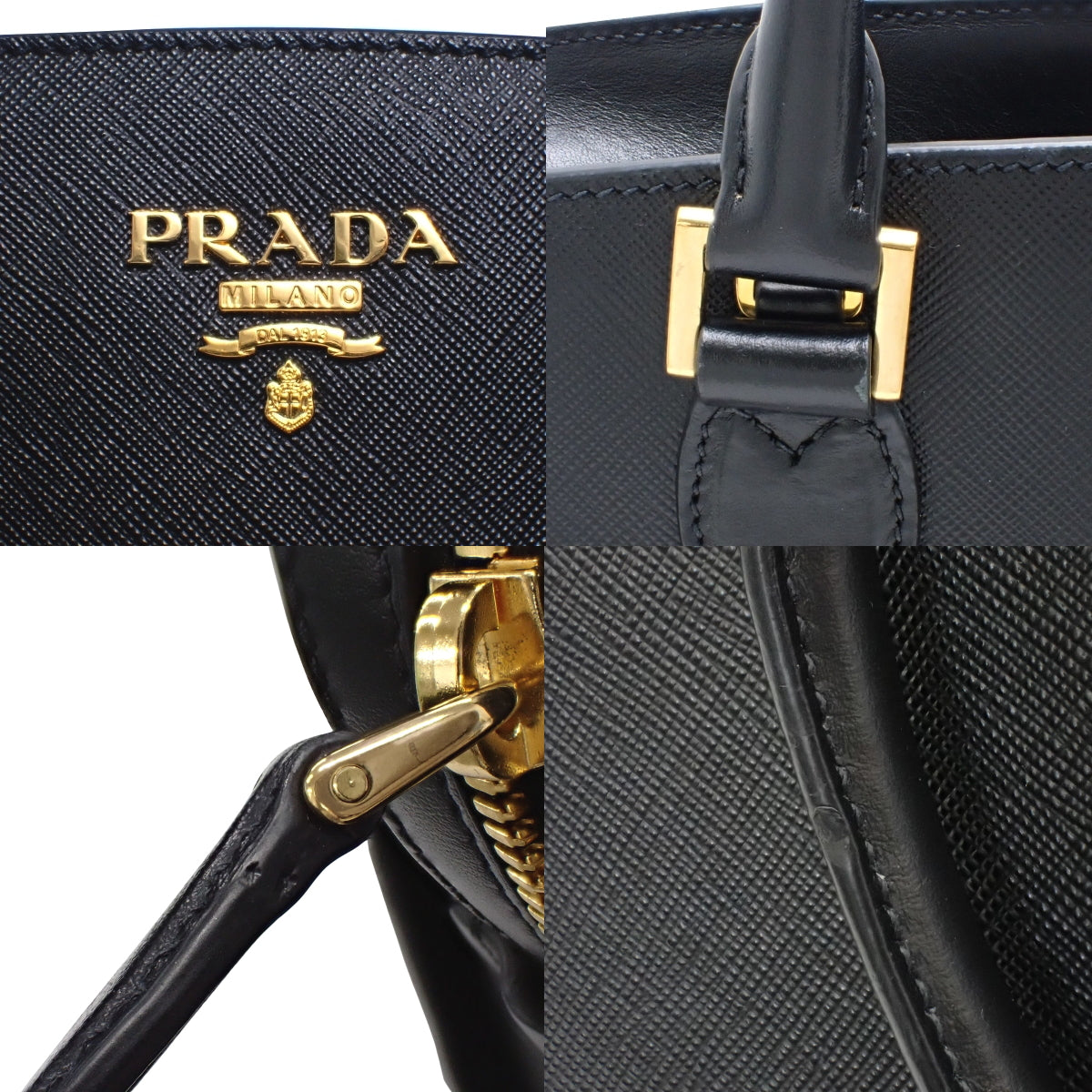 2WAY ハンドバッグ サフィアーノ カーフ NERO ネロ 1BA164