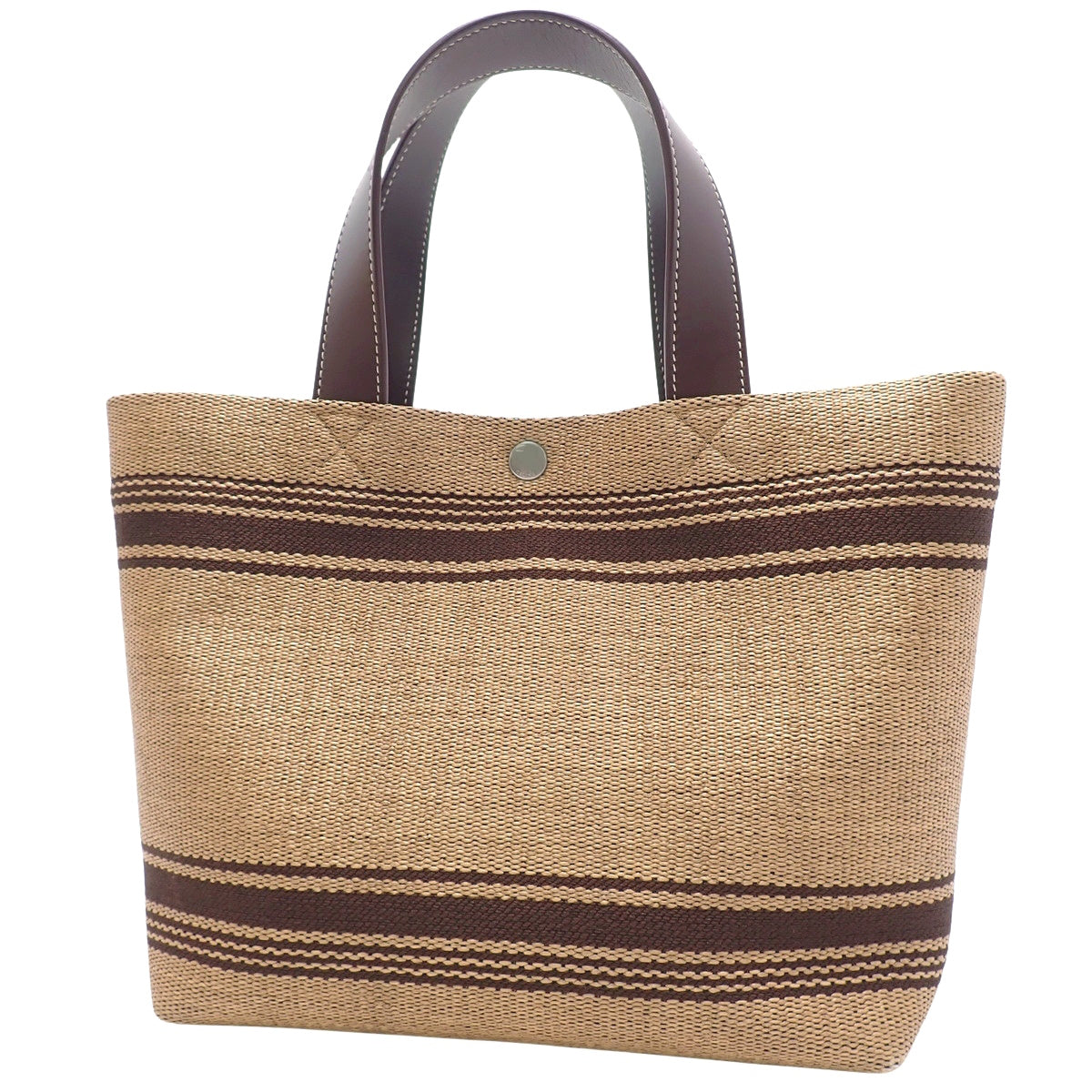 ミニカバ ラフィア カーフ ベージュ ブラウン 116992FRY.02NU