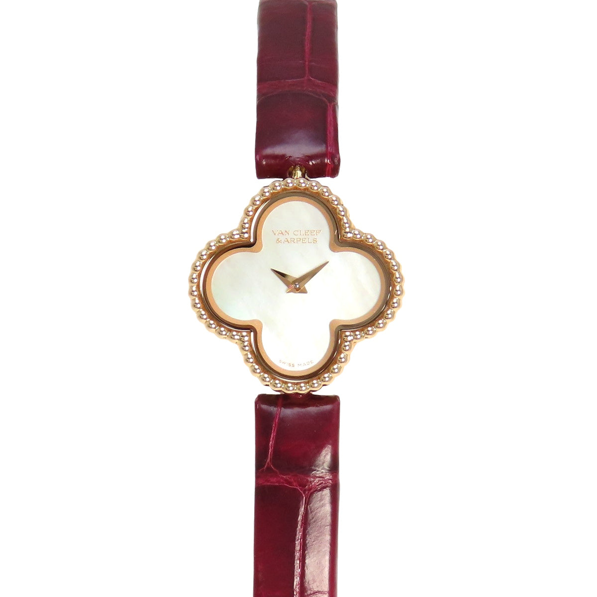 Sweet Alhambra VCAR08SF00 PG/皮革 白色 石英