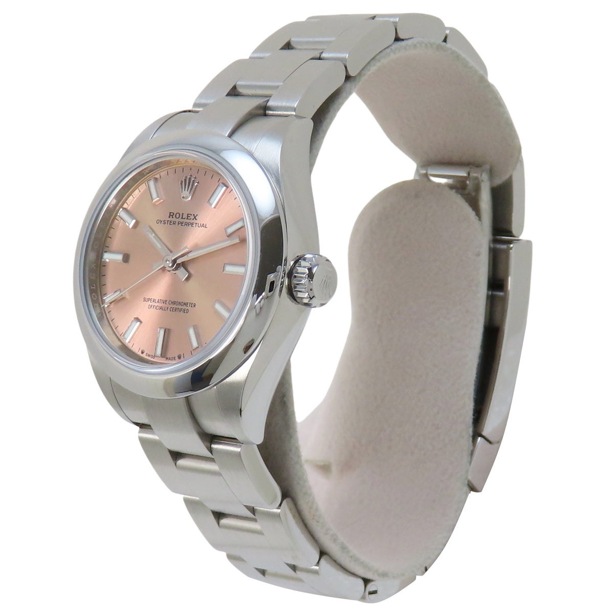 276200 蚝式恒动28型 不锈钢 随机编号 自动上链 粉色