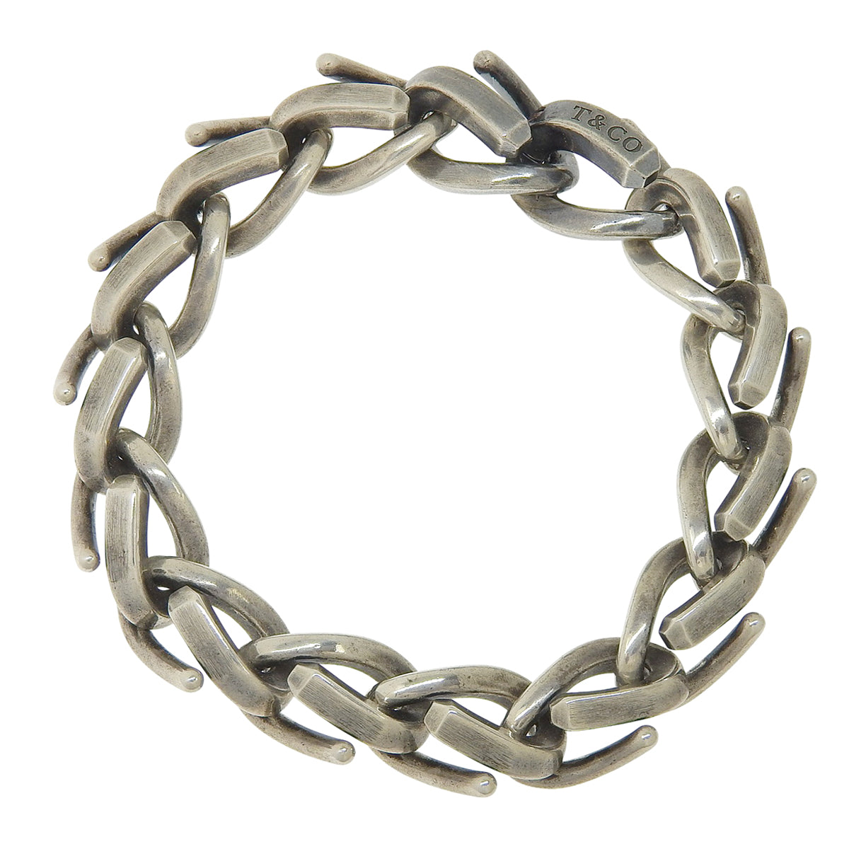 Large link bracelet in silver SV925