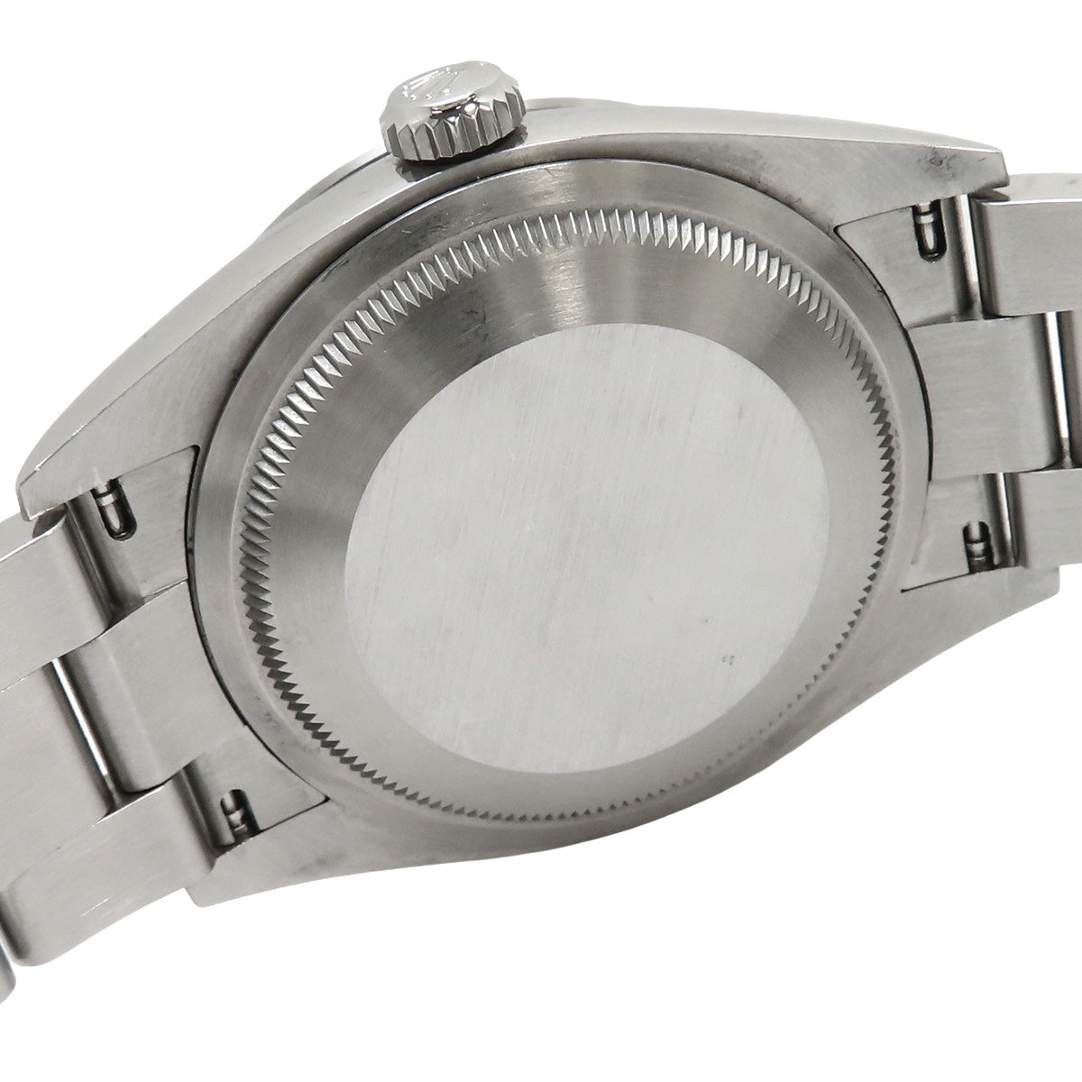 124270 Explorer 1 SS, random serial number, automatic winding, black dial.