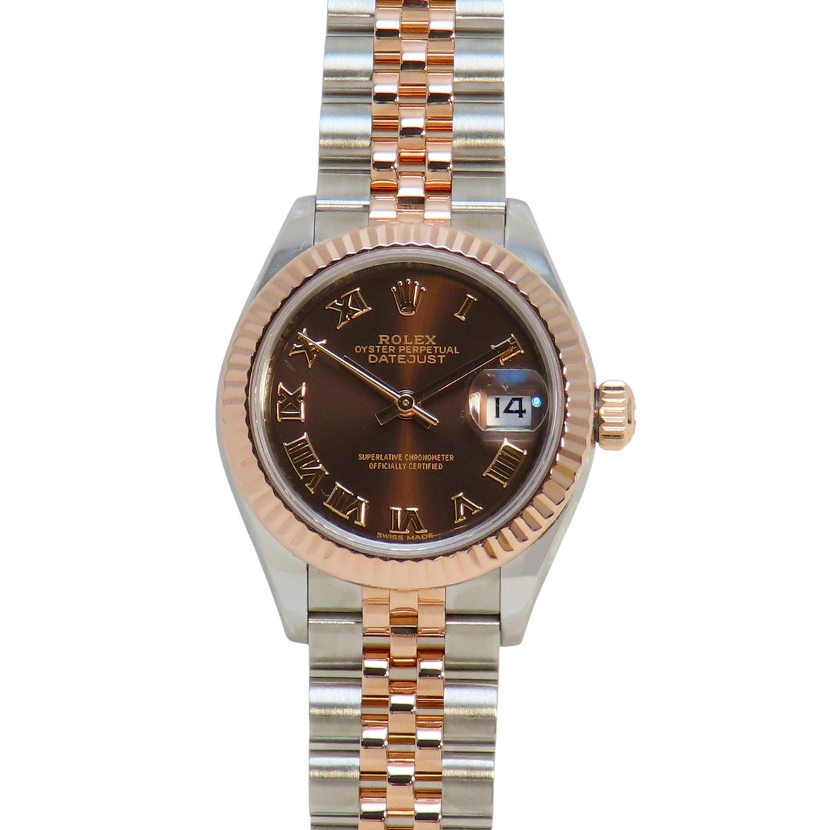 デイトジャスト28 279171 PG/SS チョコレートローマ 自動巻き