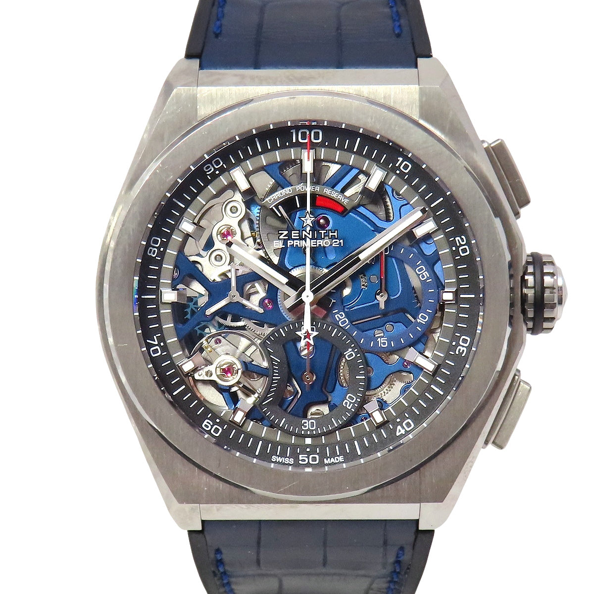 Defy El Primero 21 95.9002.9004/78.R584 钛金属/皮革/橡胶镂空自动男士腕表