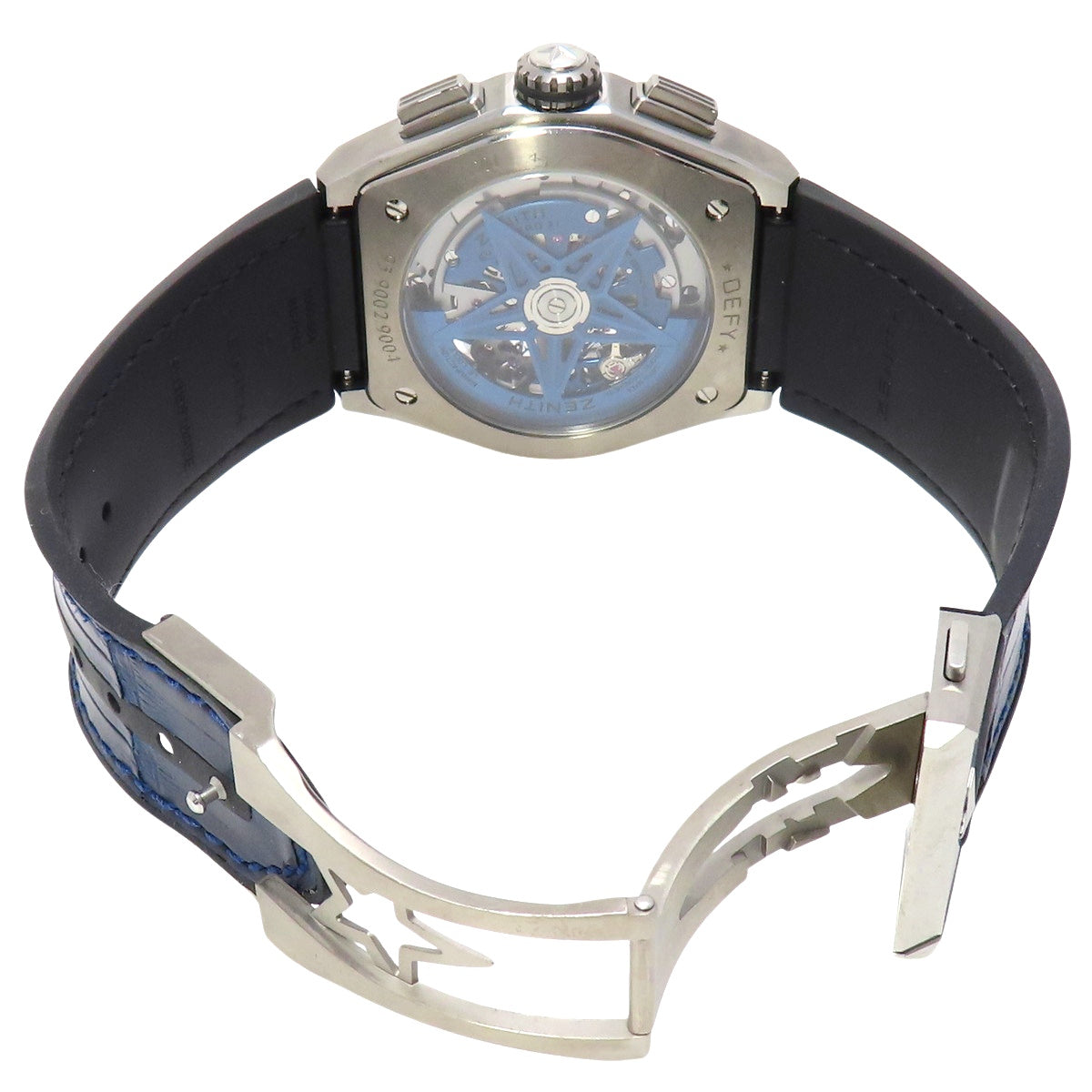 Defy El Primero 21 95.9002.9004/78.R584 钛金属/皮革/橡胶镂空自动男士腕表