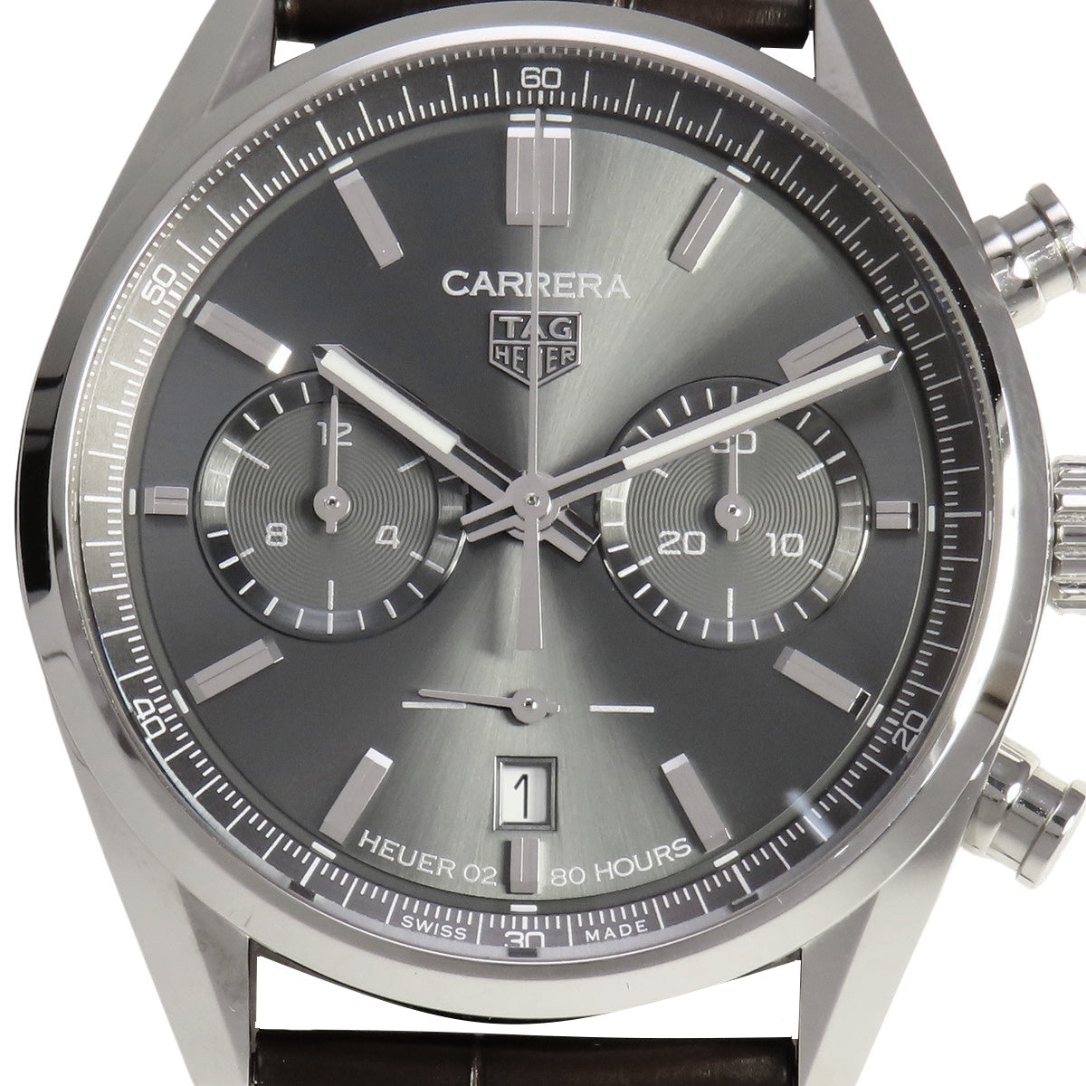 Carrera Chronograph CBN2012.FC6483 Stainless Steel/Leather Gray Automatic Men's Watch
