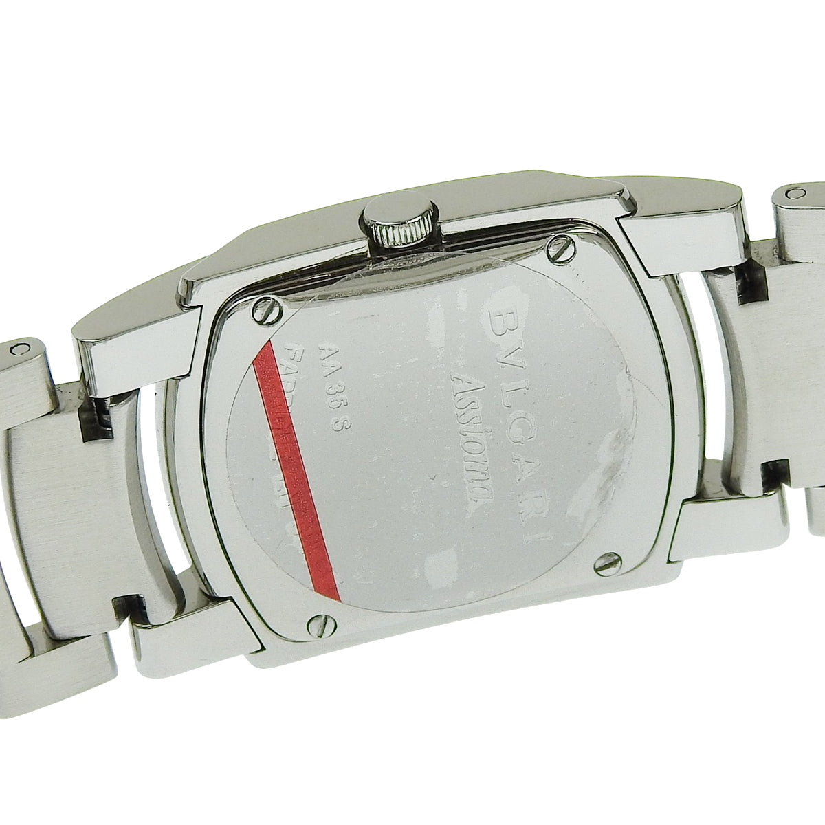 Ashoma AA35S SS Black Side Bezel Diamond Quartz Women's