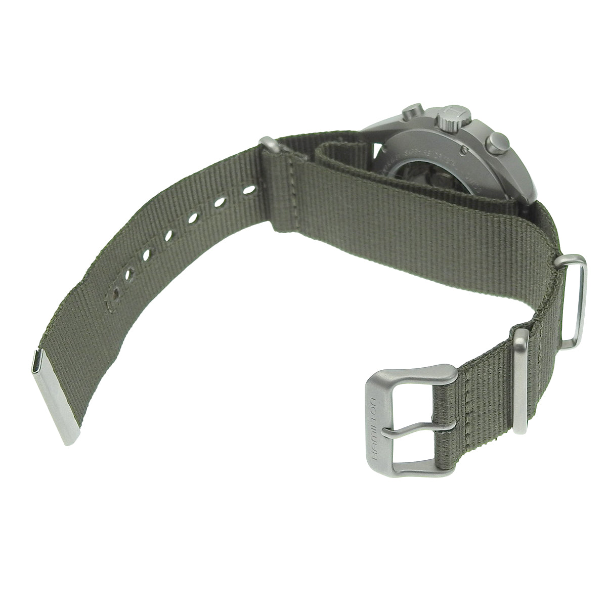 カーキ パイロット パイオニア クロノグラフ H764560 SS/ナイロン シルバー 自動巻き