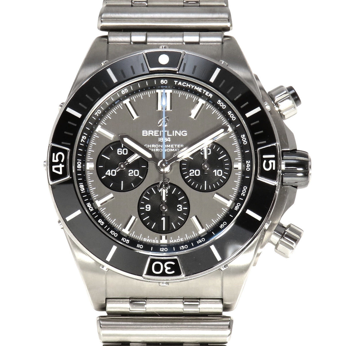 スーパークロノマット B01 44 EB0136 TI グレー 自動巻き メンズ