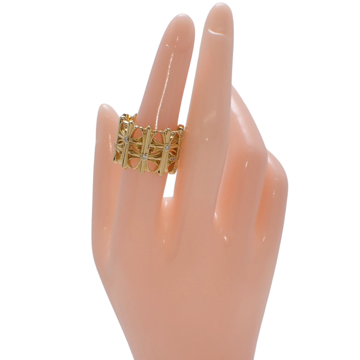 十字形钻石戒指,D0.45,18K黄金,19.3克