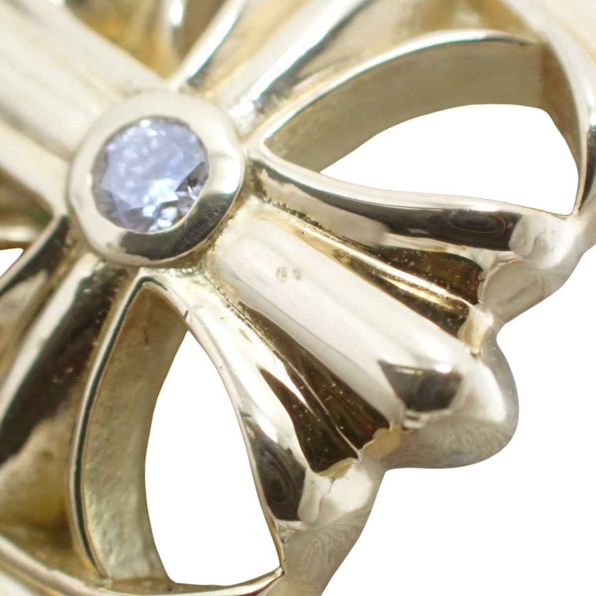 Cross Diamond Ring D0.45 Yellow Gold K18YG 19.3g