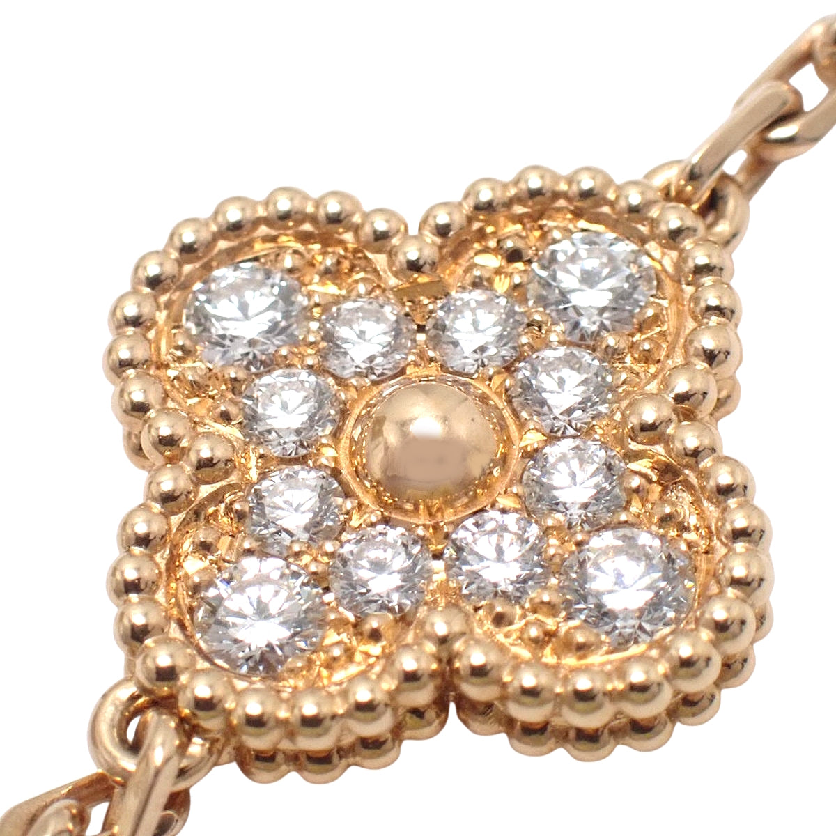 Vintage Alhambra Long Necklace 20 Motifs K18PG 53.2g