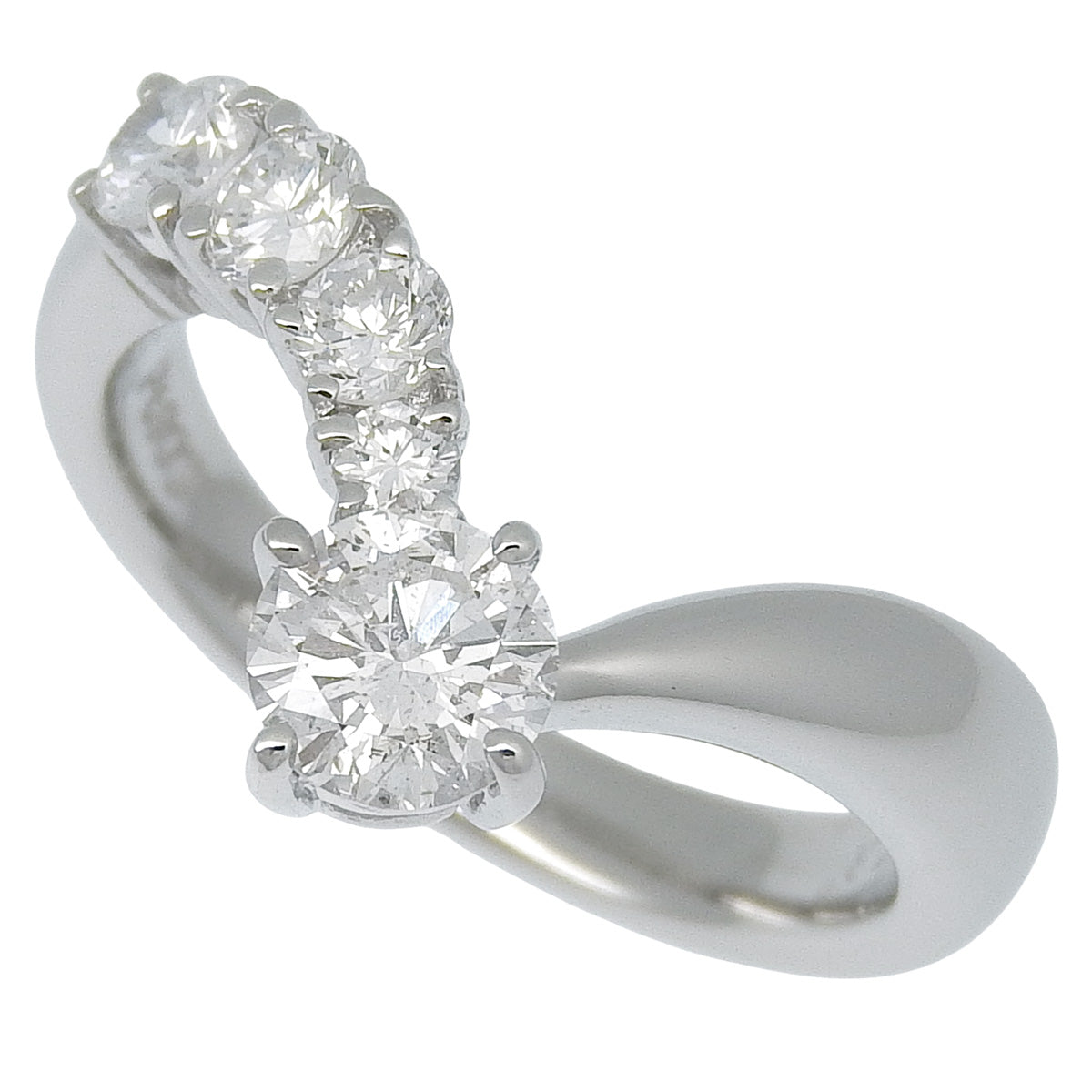 Diamond Ring D0.55,0.45 Platinum Pt900