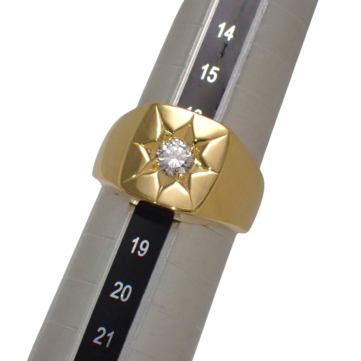 钻石印章戒指 D0.397 18K黄金