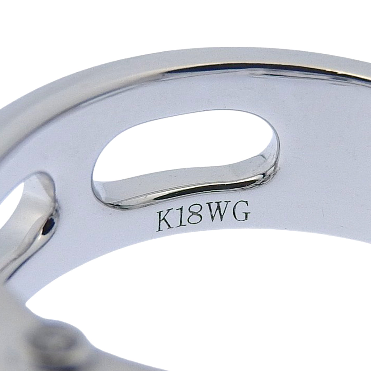 クロス ダイヤモンドリング D0.12 ホワイトゴールド K18WG E-NO’S