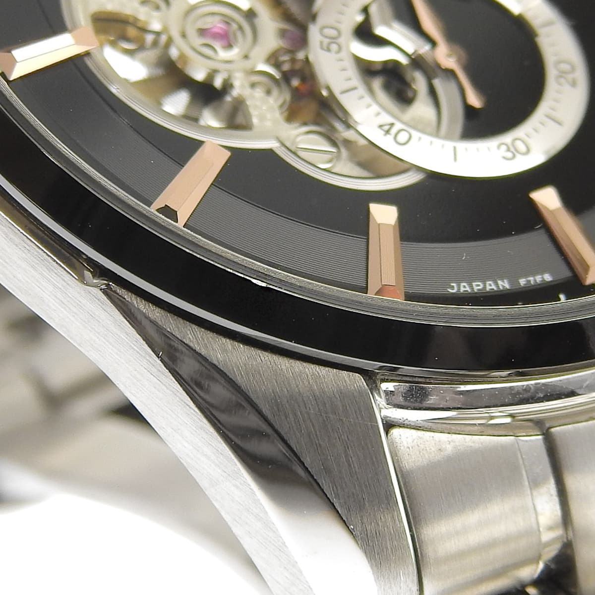 Slim Skeleton RK-HJ0006B SS Black Automatic Men's Watch