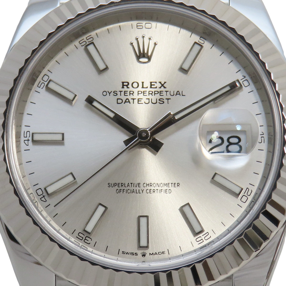 Datejust 41 126334 White Gold/Stainless Steel, Random Number, Sunray Dial, Silver, Automatic, Men's