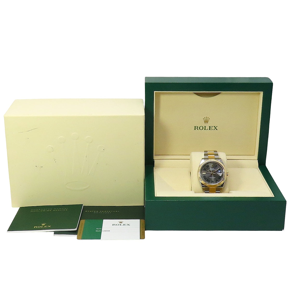 Datejust 41 126333 YG/SS Slate Roman Automatic Men's