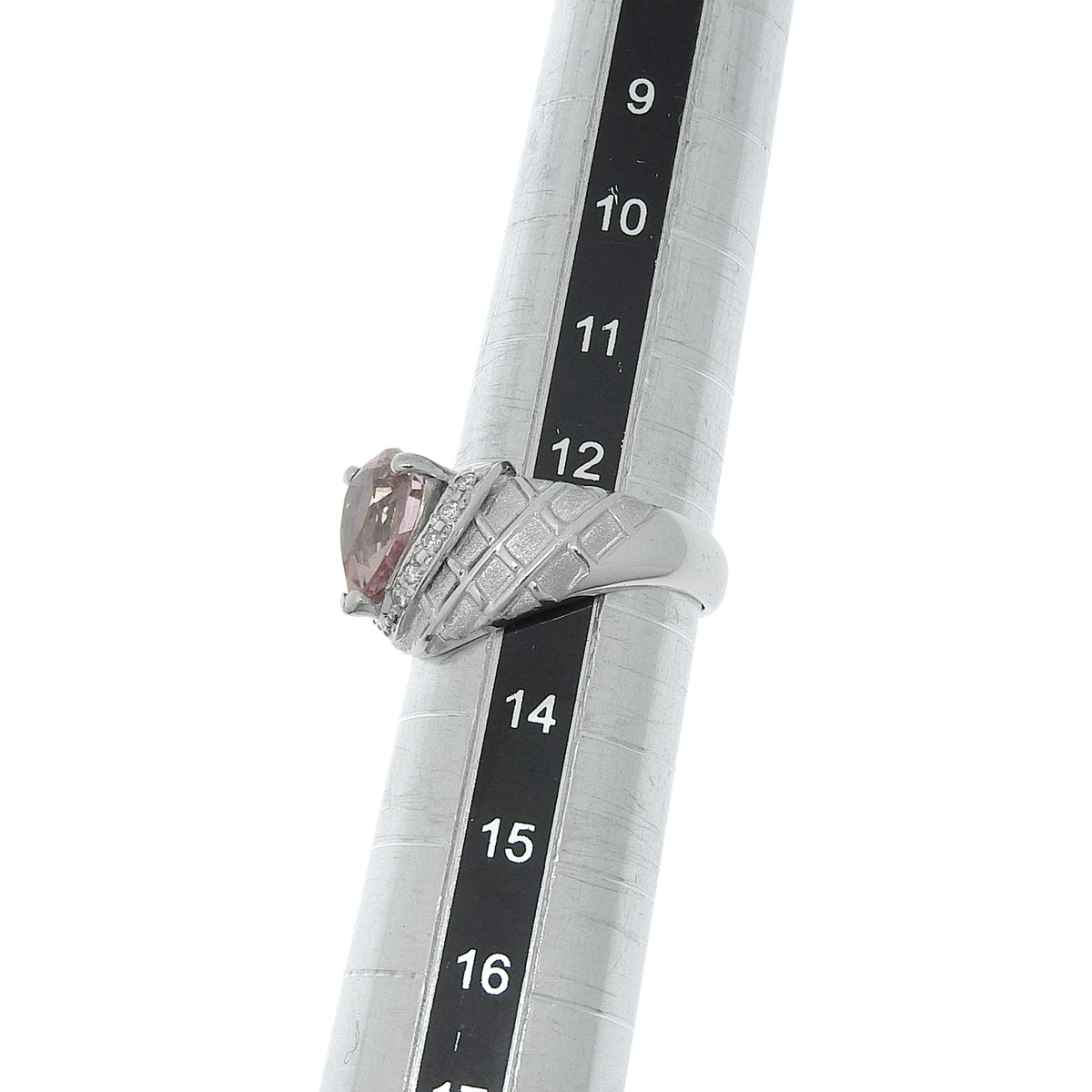 Pink tourmaline ring PT2.45/D0.10 Platinum Pt900