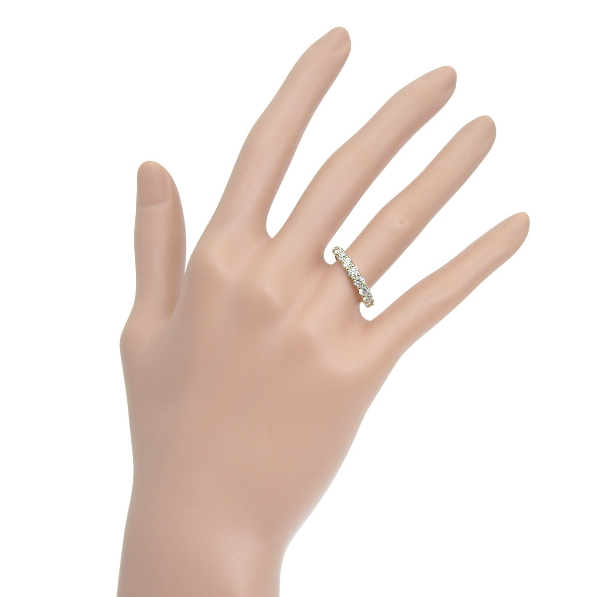 ハーフエタニティ ダイヤモンドリング D1.00 イエローゴールド K18YG