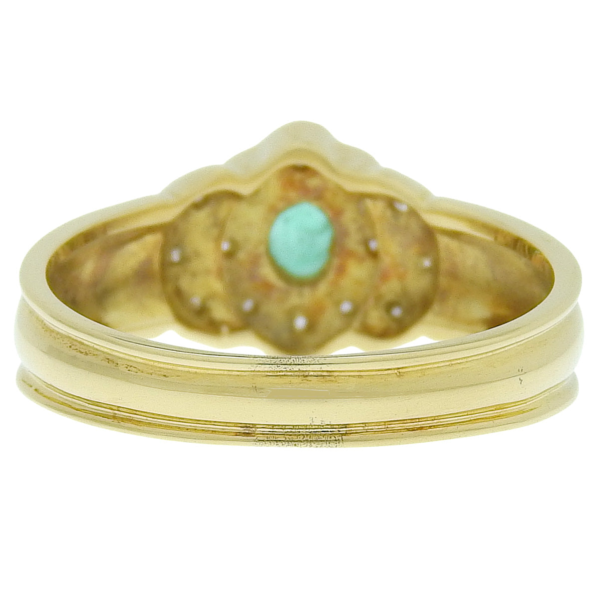 エメラルドリング E0.23/D0.03 イエローゴールド K18YG