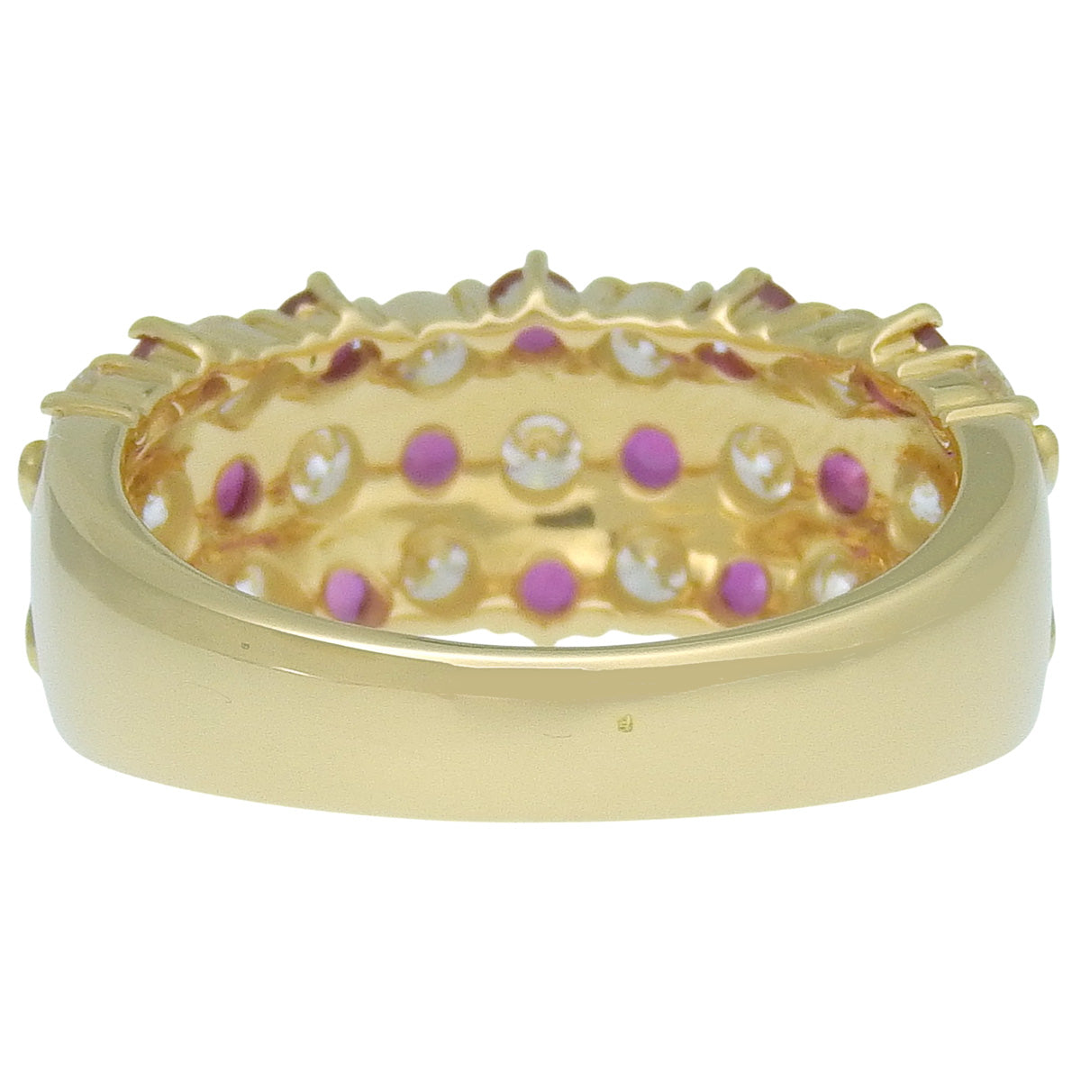 Ruby and Diamond Ring R0.76/D0.97 Yellow Gold K18YG