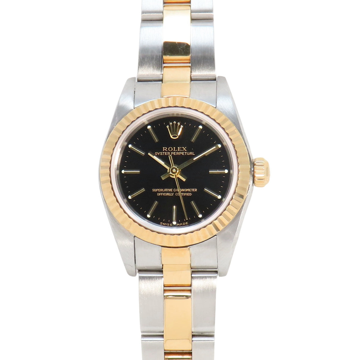 蚝式恒动76193黄金/精钢P系列自动上链女表